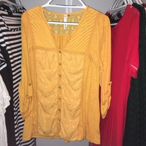 Mustard yellow blouse